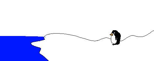 Scene: pokey walks towards the water